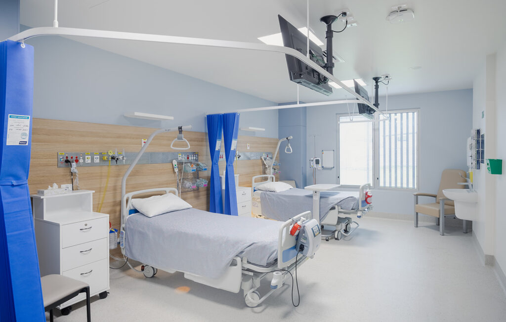 Interior fitout photo of Moranbah modular hospital, photographed by edt. photography